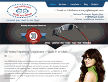 Tablet Screenshot of americaneyeglassrepair.com